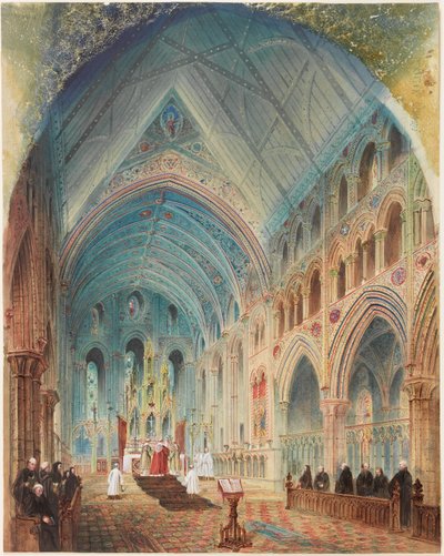 Tynemouth Priory, Interior (Conjectural Restoration) by John Storey